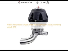 Пластиковый пневматический трехсторонний диафрагматический клапан типа U согласно ASME BPE