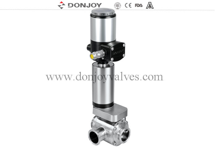 Donjoy SS316L 2-дюймовый пневматический 3-угольный клапан типа T Butterfly с концом три лагеря