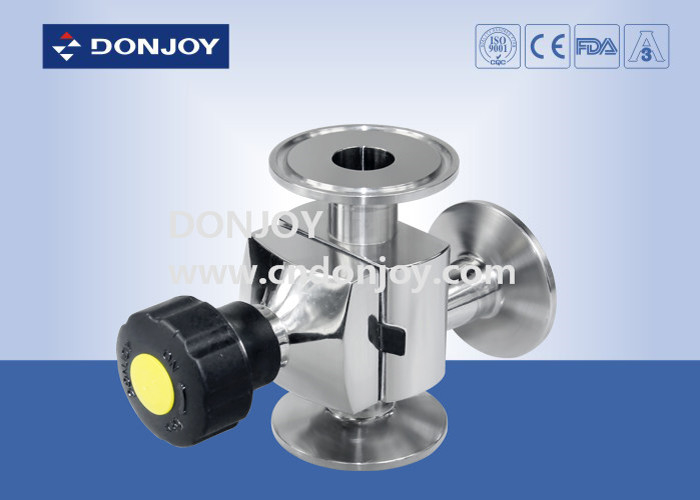 316L Mini Type 3 way Sanitary Diaphragm Valve Type L с тремя зажимами