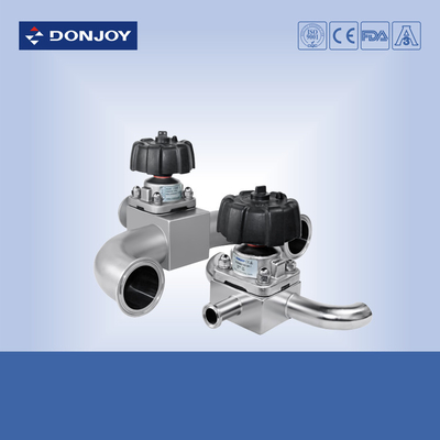 1 inch - 4 inch  Manual T type tee sanitary diaphragm valve with Clamp Ends 316L