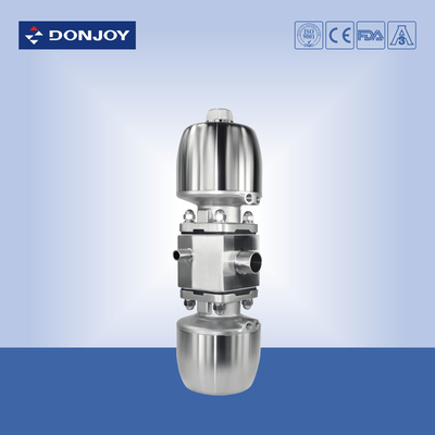 DN25 Multiport Sanitary Diaphragm Valve , Three Ports Two Control Valves