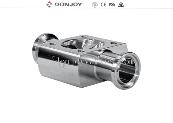 Stainless Steel Manual Sanitary  Diaphragm Valve With FDA Membrane One Year Warranty